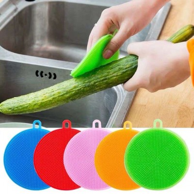 BPA Free Silicone Dish Kitchen Sponge,Flower Washing Brush, Kitchen Cleaning Brush Silicone fruist cleaninmg silicone brush